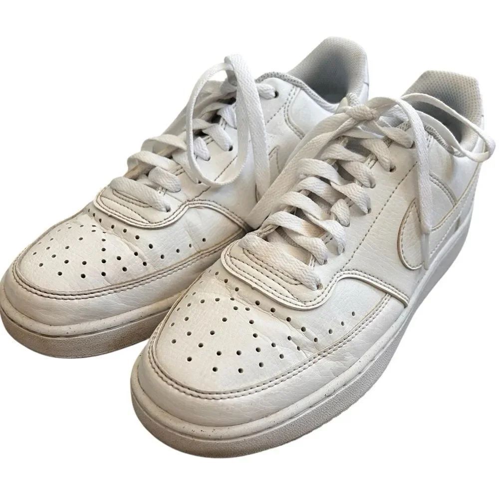 Nike white court vision low top sneakers men’s size 7.5